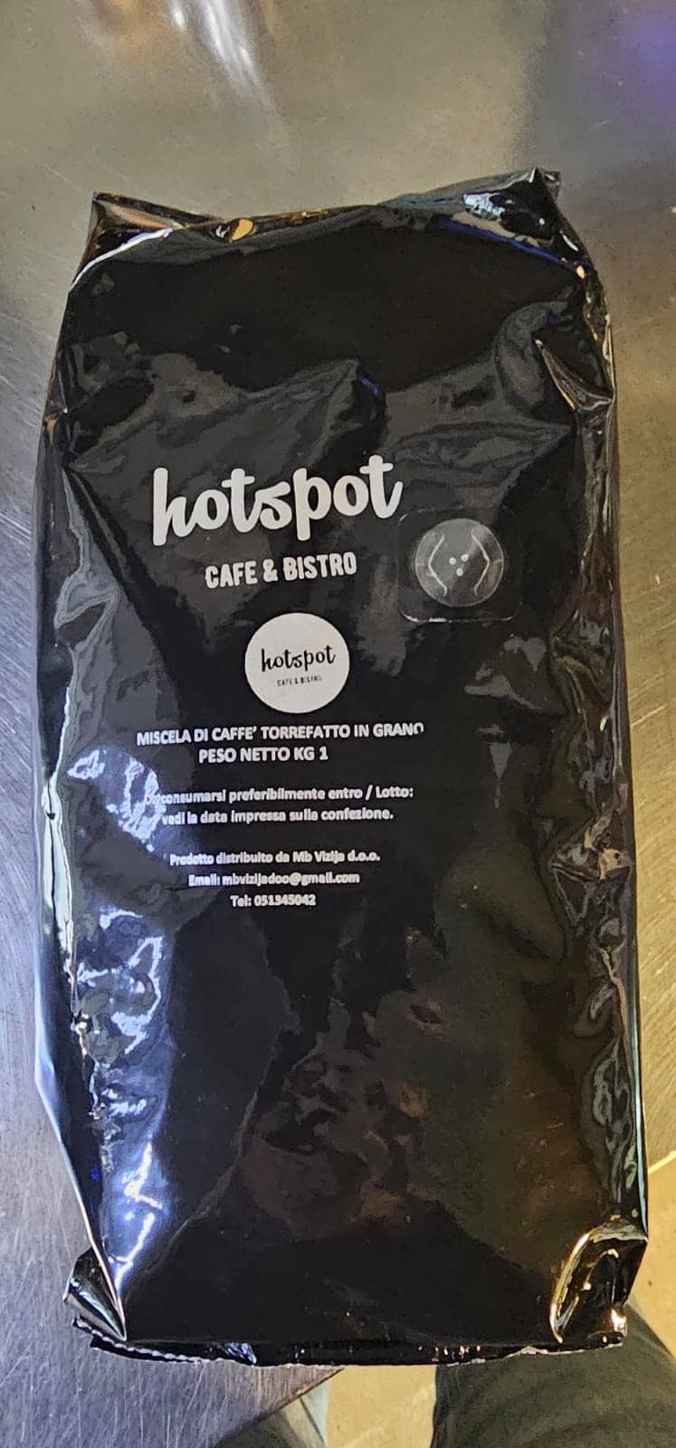 Vrečka Hotspot kave v zrnu, 1 kg